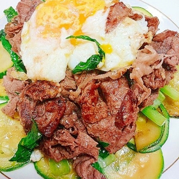 ズッキーニ&牛肉!